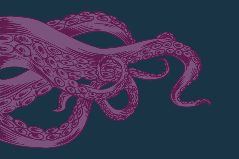 Tischsets originell mit oktopus tentakel muster - TenStickers
