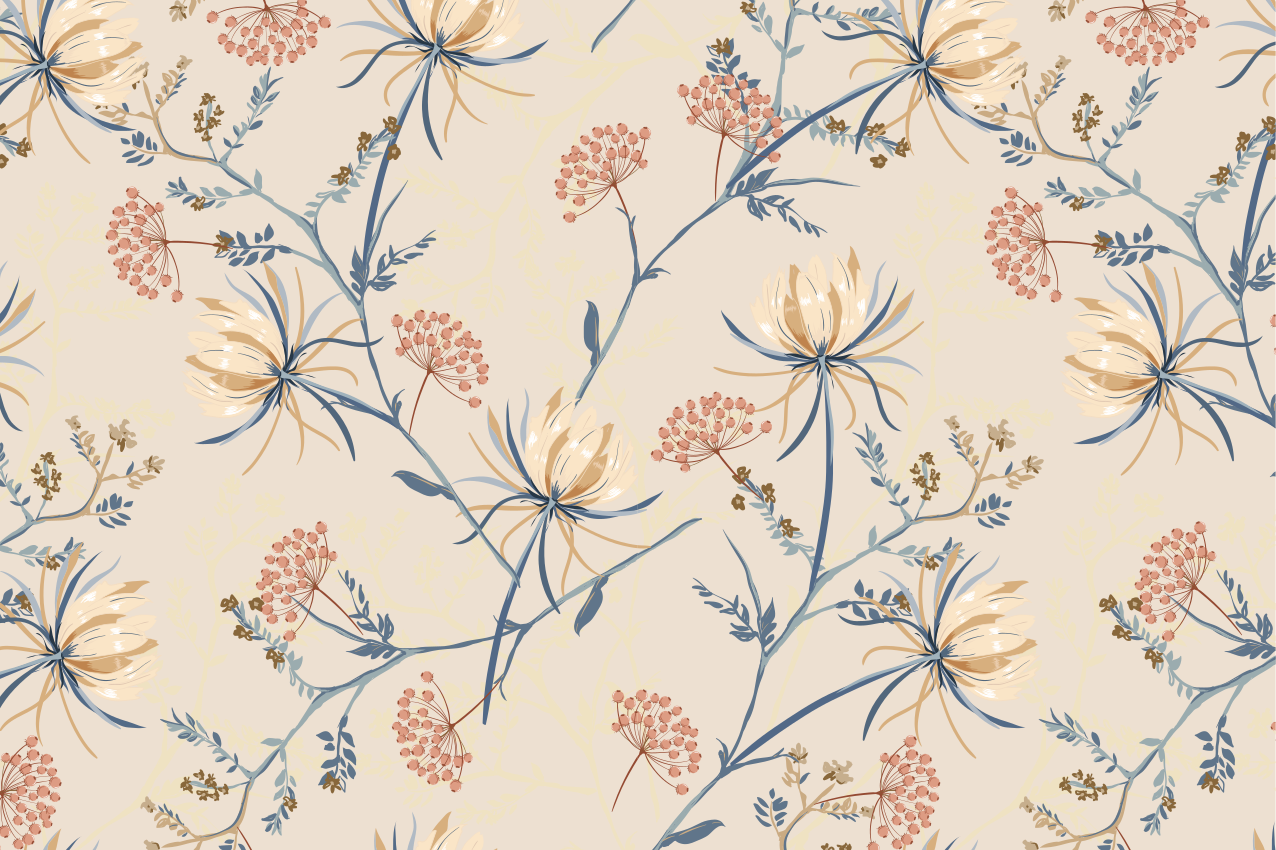 Tischset mit floralen mustern - TenStickers