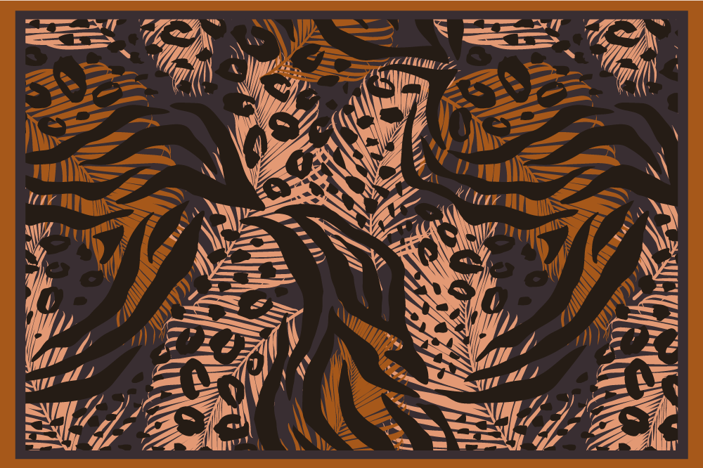 Tischsets originell im floralen dschungelmuster - TenStickers