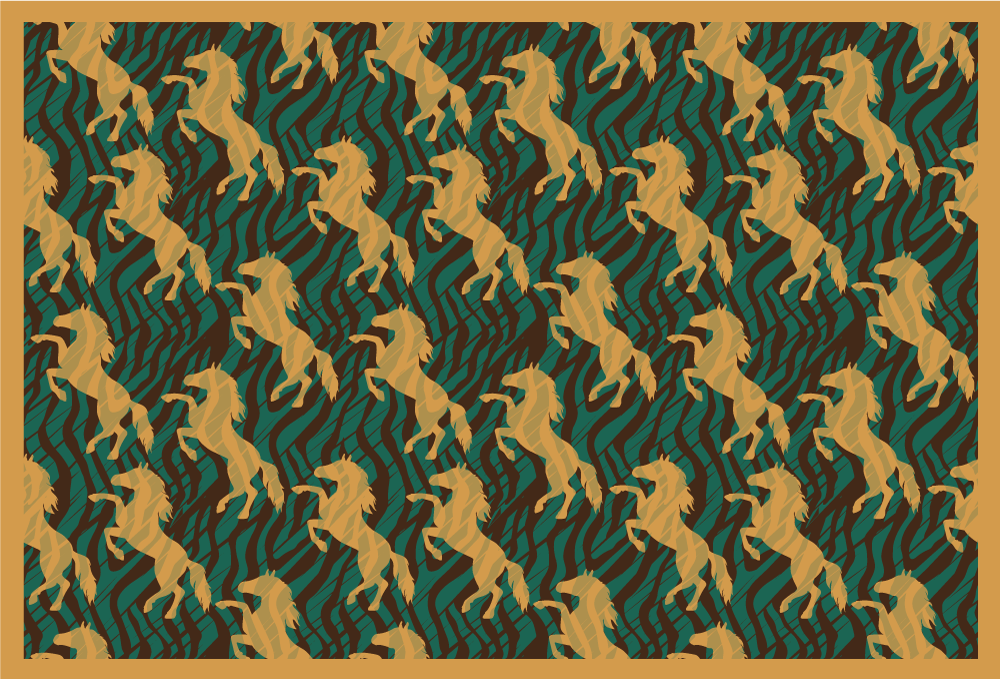 Tischsets originell mit auffälligem einhornmuster - TenStickers