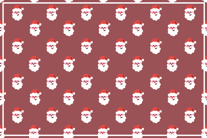 Tischset weihnachten mit santa-gesicht-muster - TenStickers