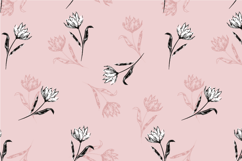 Tischset elegante botanische komposition - TenStickers