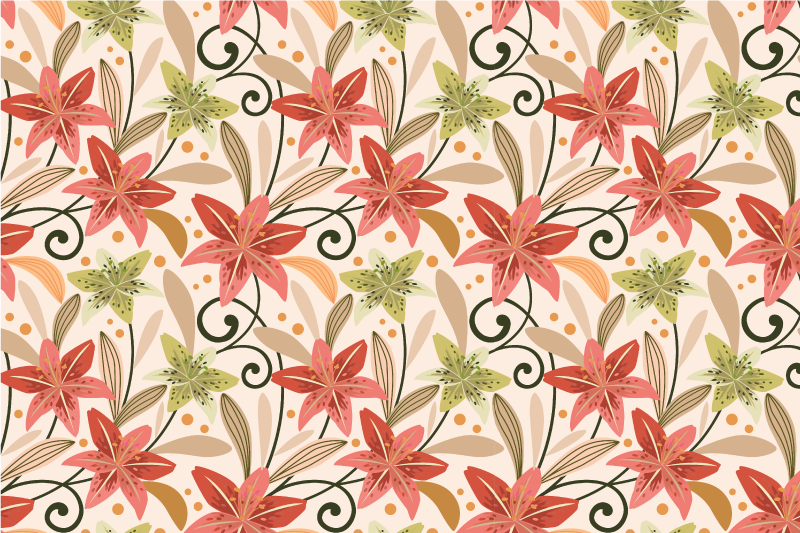 Tischsets originell mit lebhaftem blumenmuster - TenStickers