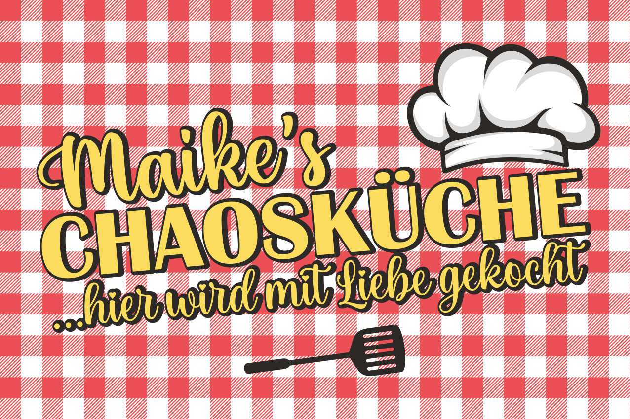 Tischset mit Namen Chaos Küche - TenStickers