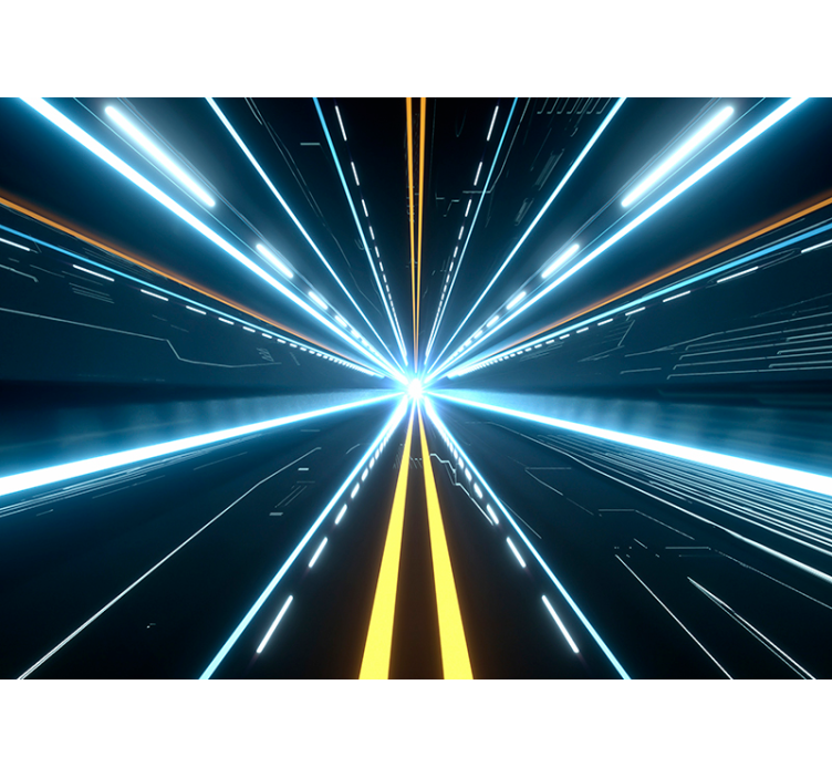 Fototapete 3D futuristischer lichtblitz - TenStickers