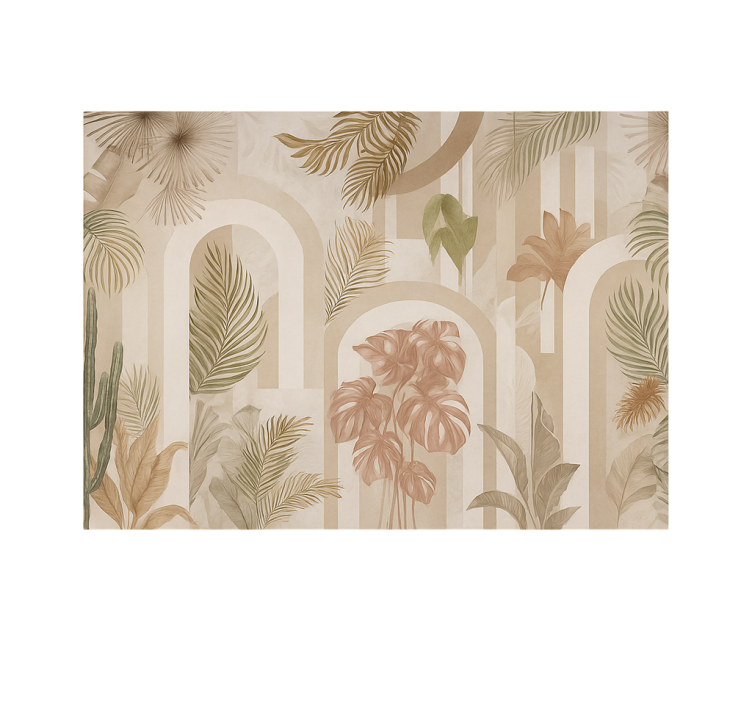 Fototapete Wohnzimmer dschungel-bögen-design - TenStickers