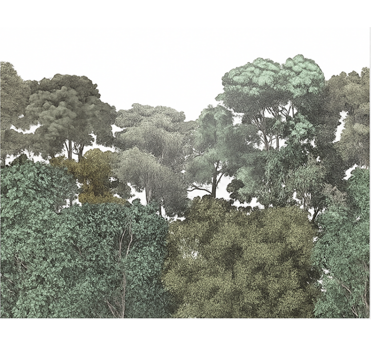 Fototapete Jugendzimmer elegantes regenwaldmotiv - TenStickers