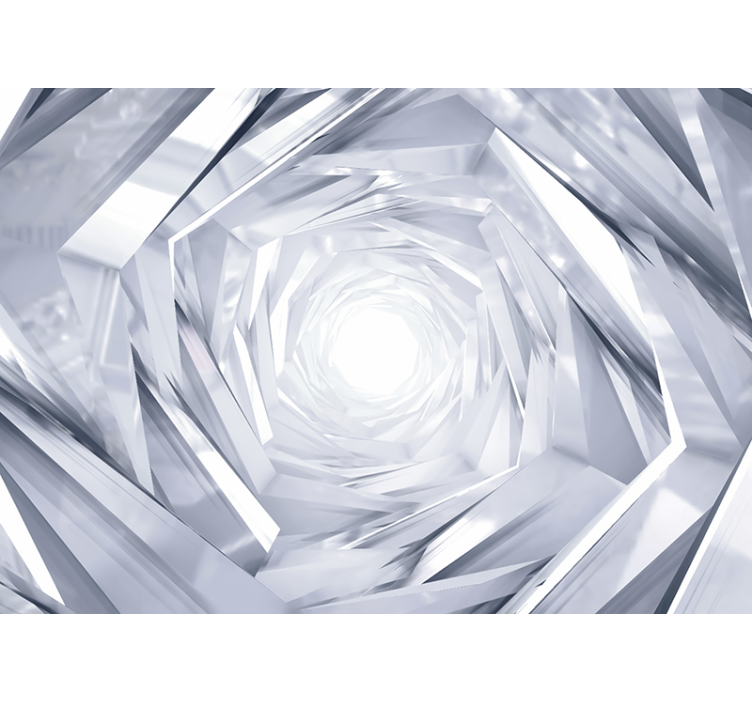 3D Tapete gläserner Tunnel - TenStickers