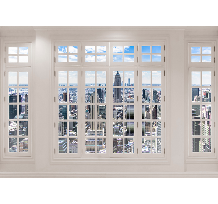 Wohnzimmer Fototapete New York City Skyline - TenStickers