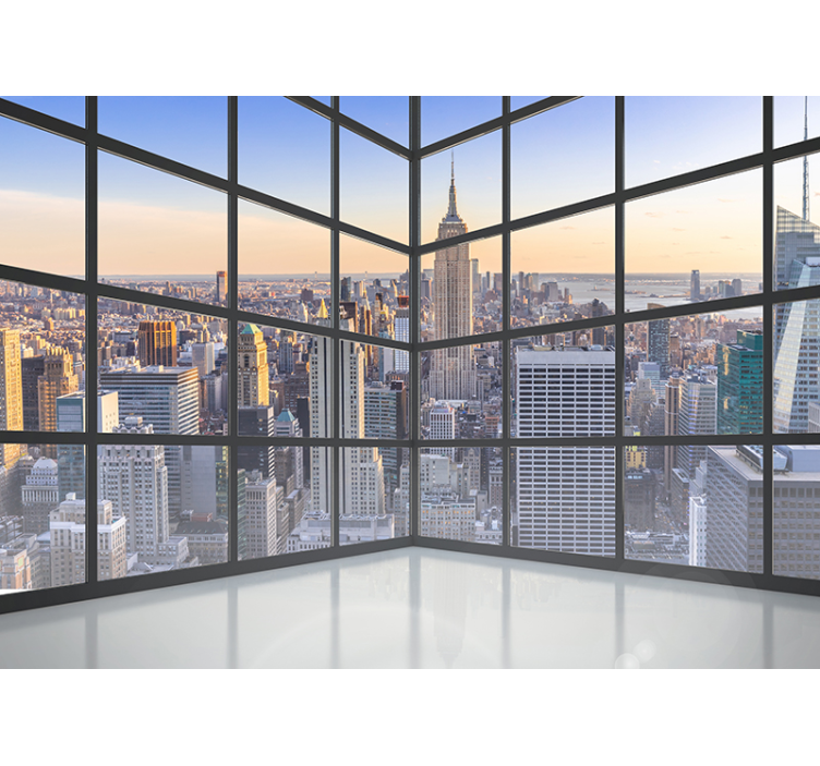 Fototapete Städte 3D Fenster New York City - TenStickers