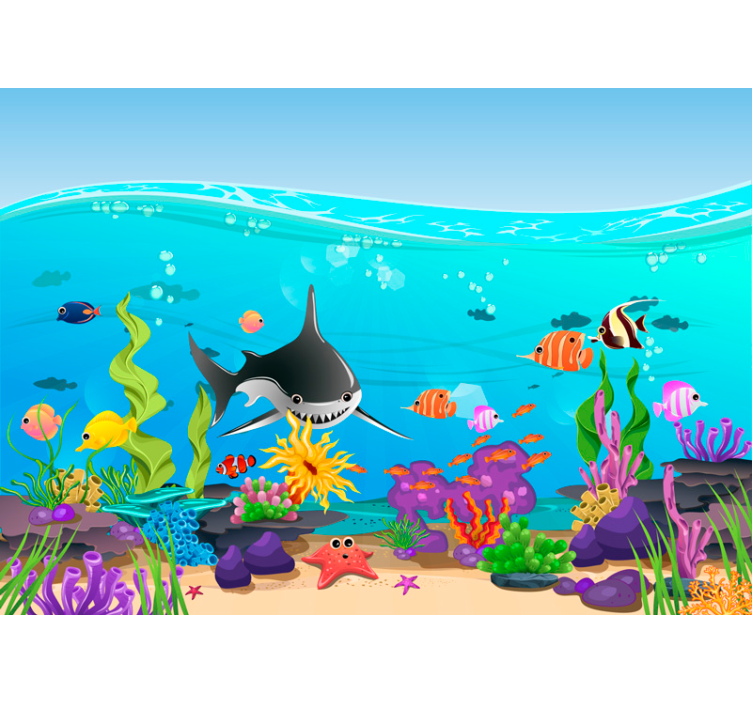 Unterwasser Fische Kinder Wandtapete - TenStickers
