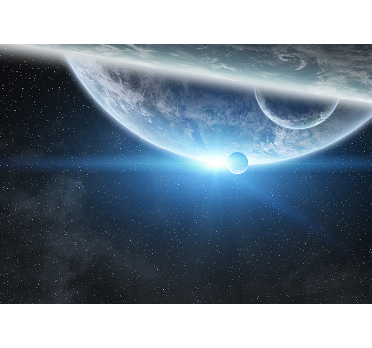 Erde aus dem weltraum Fototapete - TenStickers