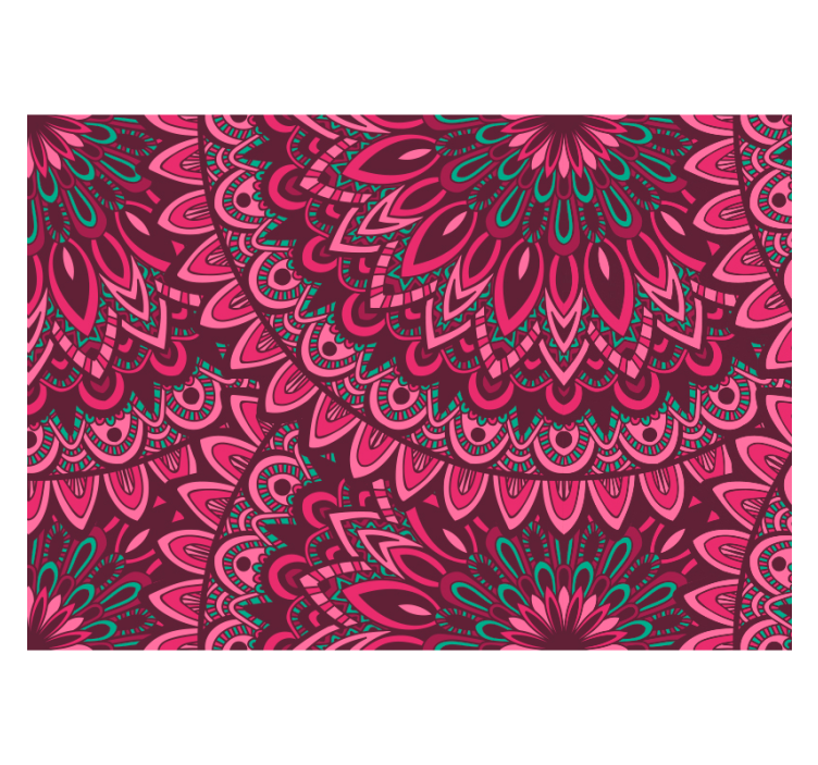 Florales Mandala Zen Wand Fototapete - TenStickers