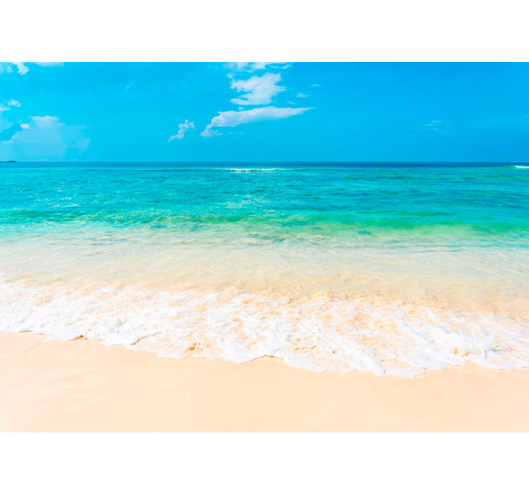 3D Tapete Meer mit klaren Wellen fürs Wohnzimmer - TenStickers