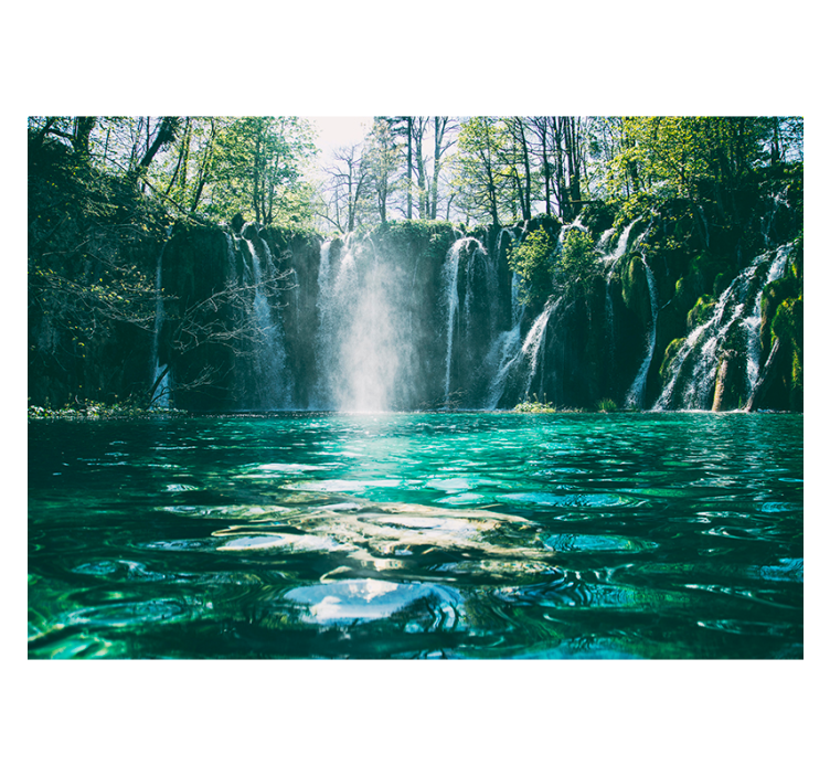 Fototapete wasserfall lebendiger wasserfallblick - TenStickers