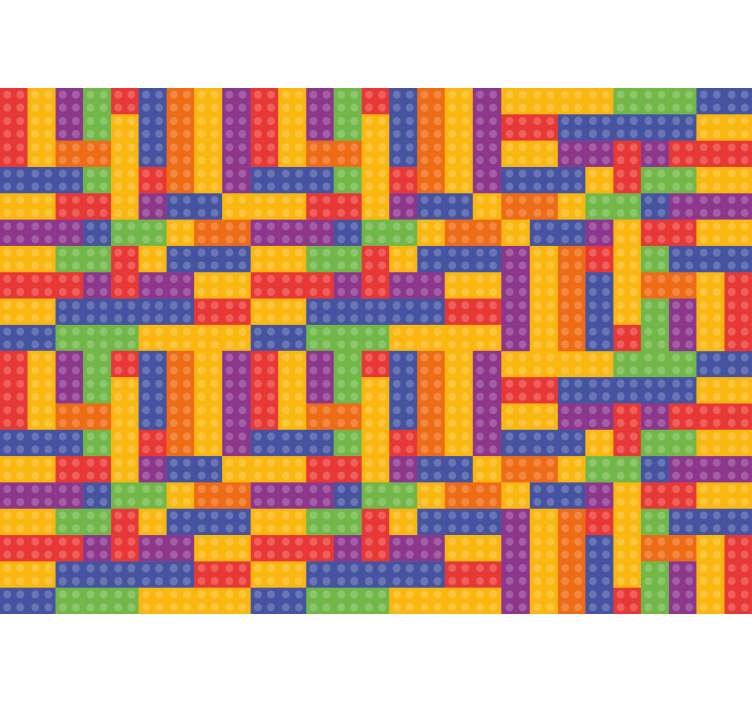 Fototapete Texturen und Muster buntes blockmuster - TenStickers