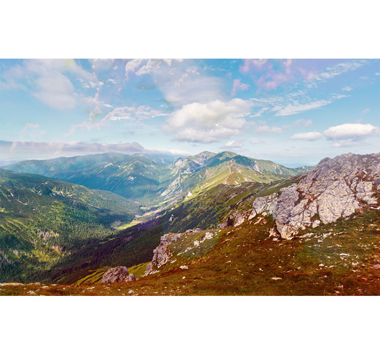Fototapete berge panoramablick auf die berge - TenStickers