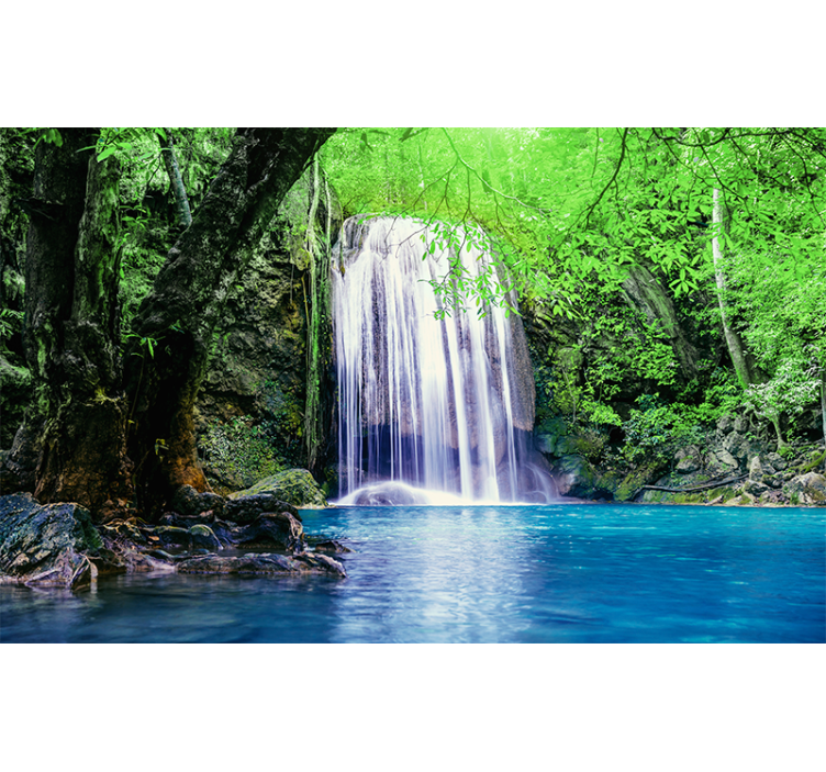 Fototapete natur ruhige wasserfall landschaft - TenStickers