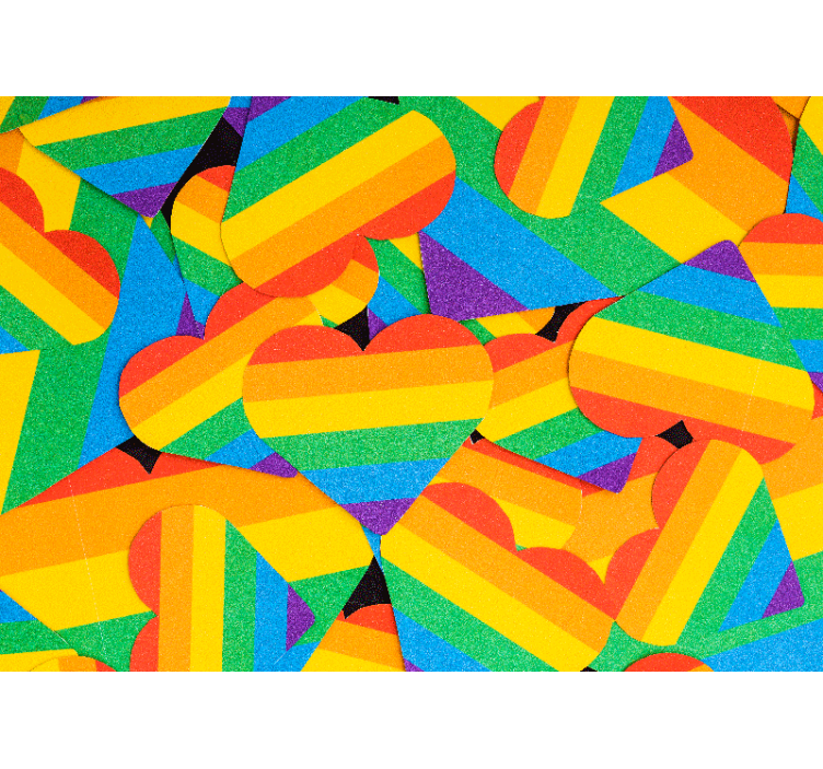 Fototapete Liebe bunte herzmuster - TenStickers