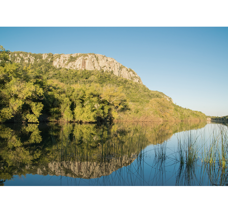 Fototapete Landschaften bergreflexionsszene - TenStickers