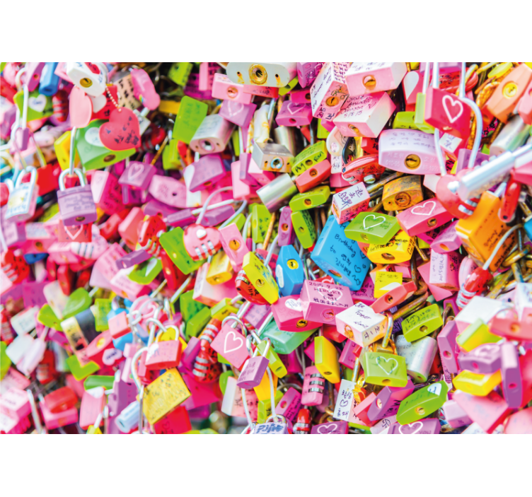 Fototapete Liebe bunte schlösser - TenStickers