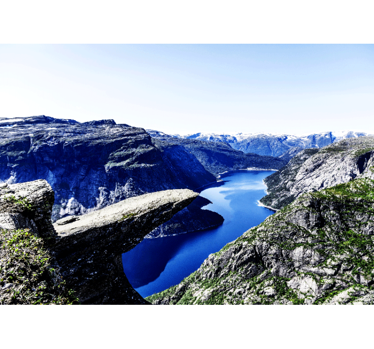 Fototapete Landschaften majestätischer fjordblick - TenStickers