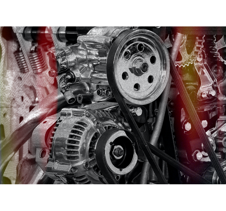 Fototapete fahrzeuge motorenteile nahaufnahme - TenStickers