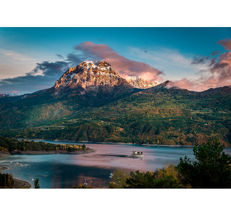 Fototapete landschaften große alpenlandschaft - TenStickers