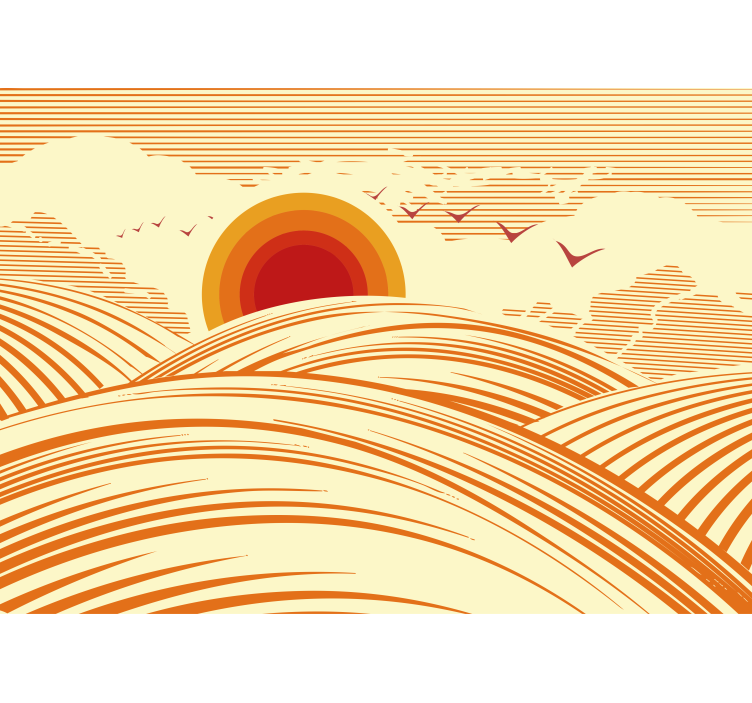 Fototapete landschaften sonnenuntergang horizont - TenStickers