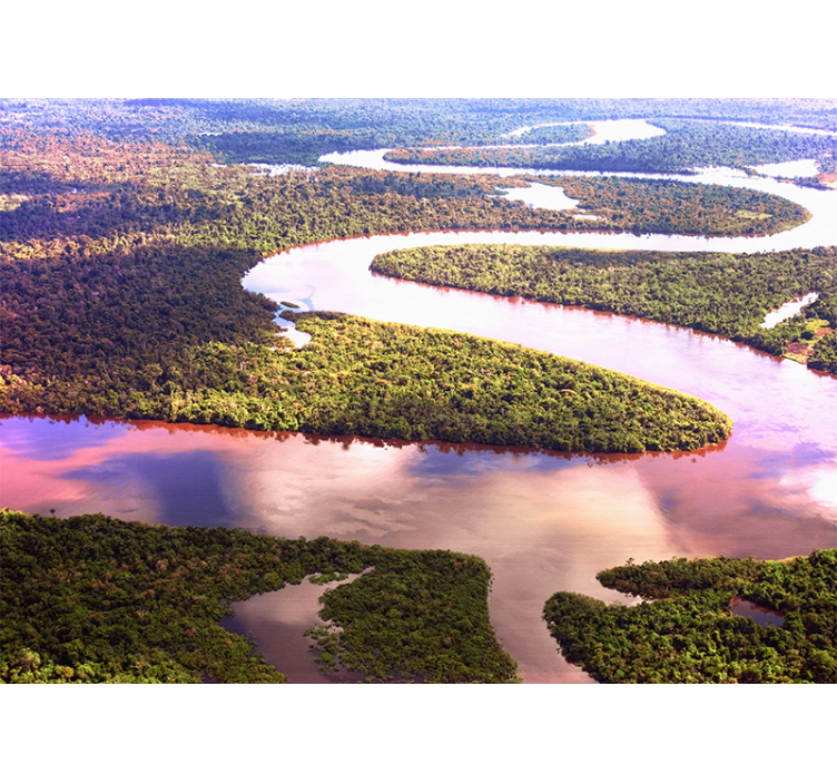 Fototapete landschaften fließender fluss landschaft - TenStickers