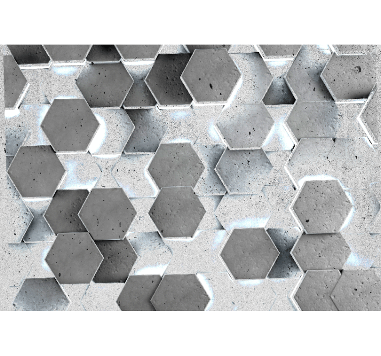Fototapete textur mit hexagonalem betonmuster - TenStickers