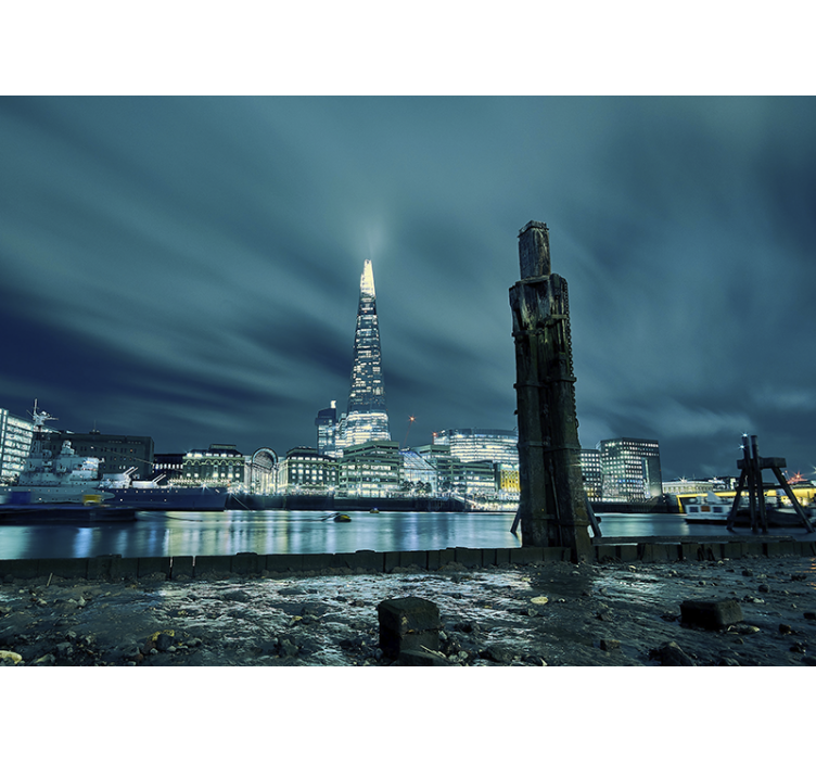 Fototapete london shard tower nacht - TenStickers