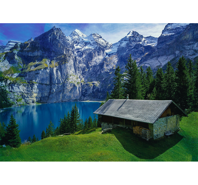 Fototapete landschaften bergsee landschaft - TenStickers