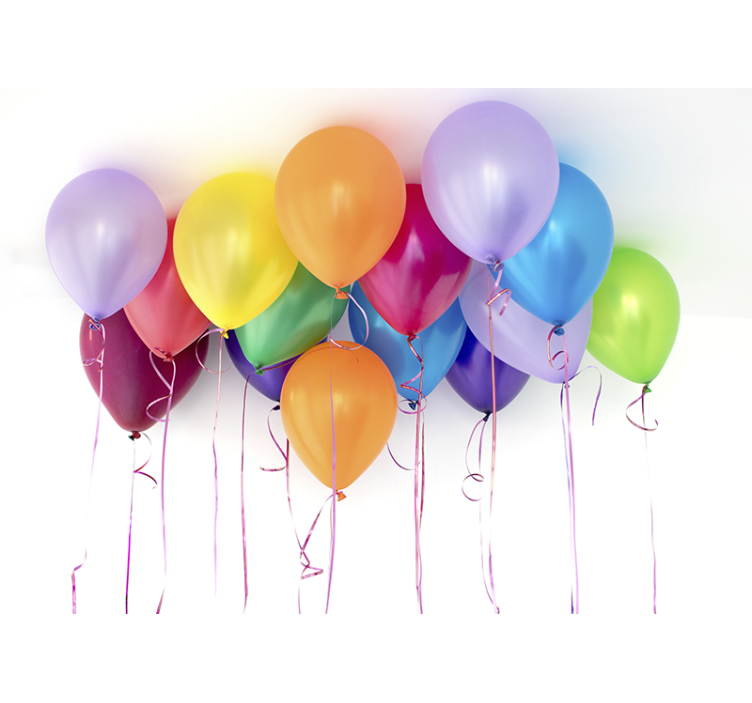 Fototapete liebe mit bunten partyluftballons - TenStickers