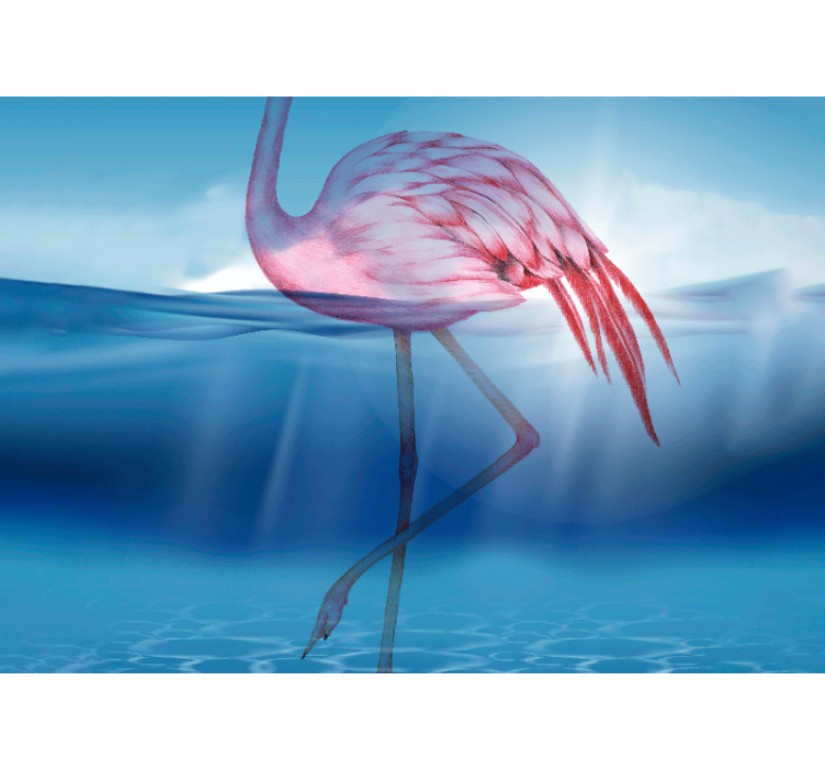 Fototapete tiere eleganter flamingo stand - TenStickers