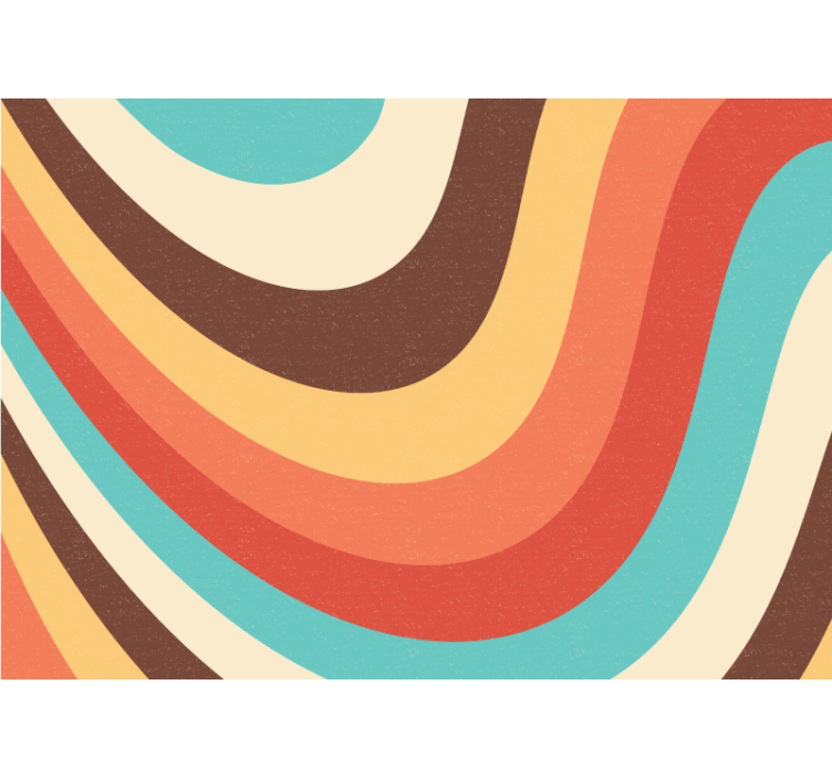 Fototapete abstrakt farbige wellen in kurven - TenStickers