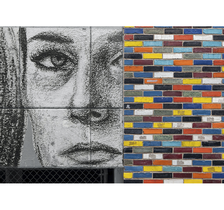 Fototapete graffiti einzigartiges urban porträt - TenStickers