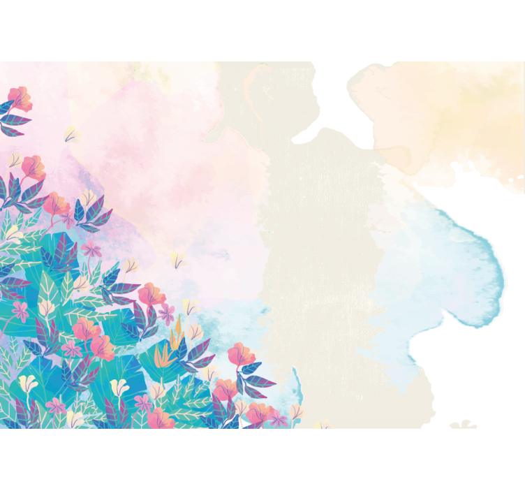 Fototapete abstrakt lebendige blumentupfer - TenStickers