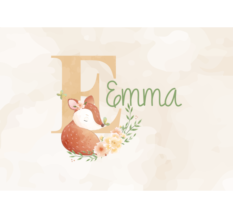 Fototapete kinderzimmer personalisiertes fuchsdesign - TenStickers