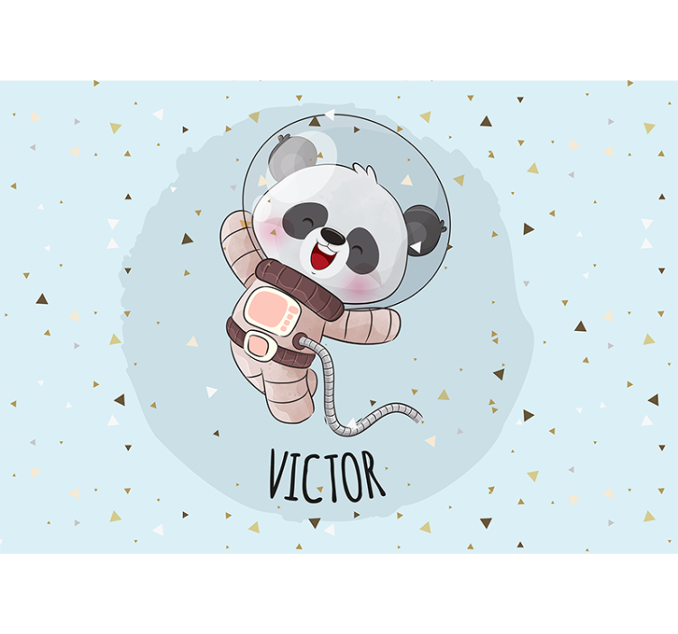 Fototapete tiere glücklicher astronaut panda - TenStickers