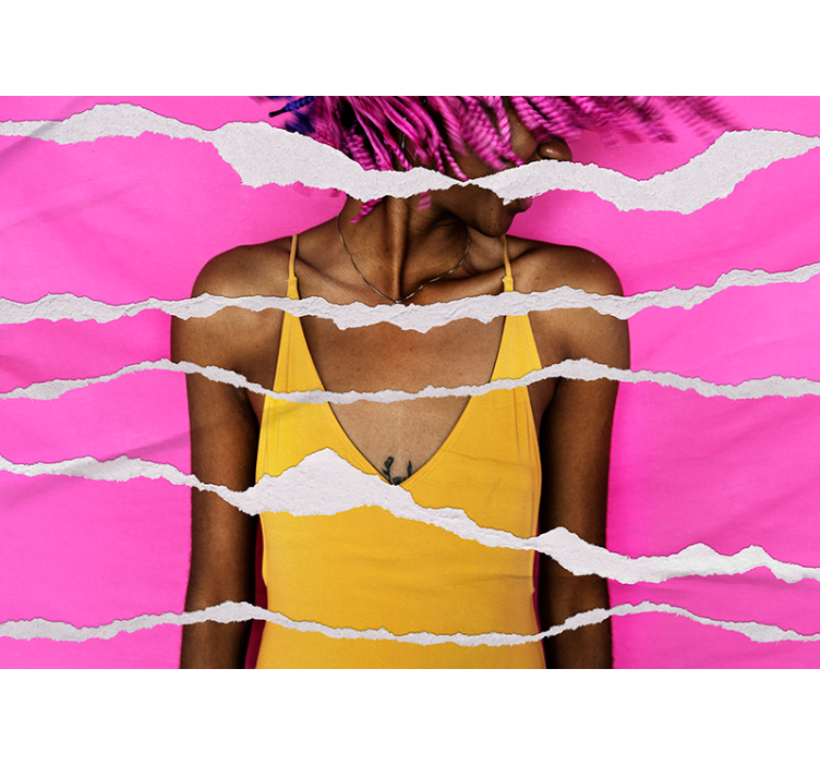 Fototapete Menschen zerrissener papiereffekt - TenStickers