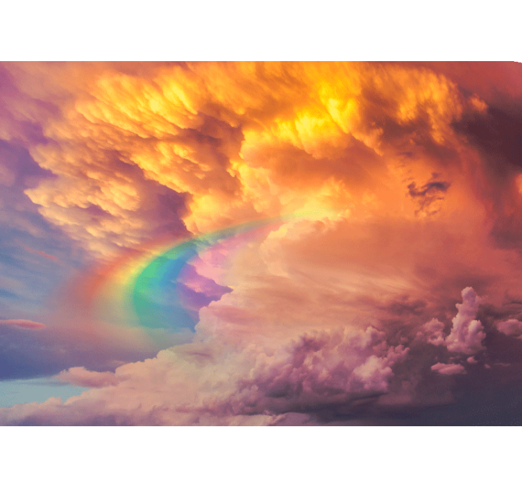 Fototapete himmel majestätisches wolkenregenbogen - TenStickers