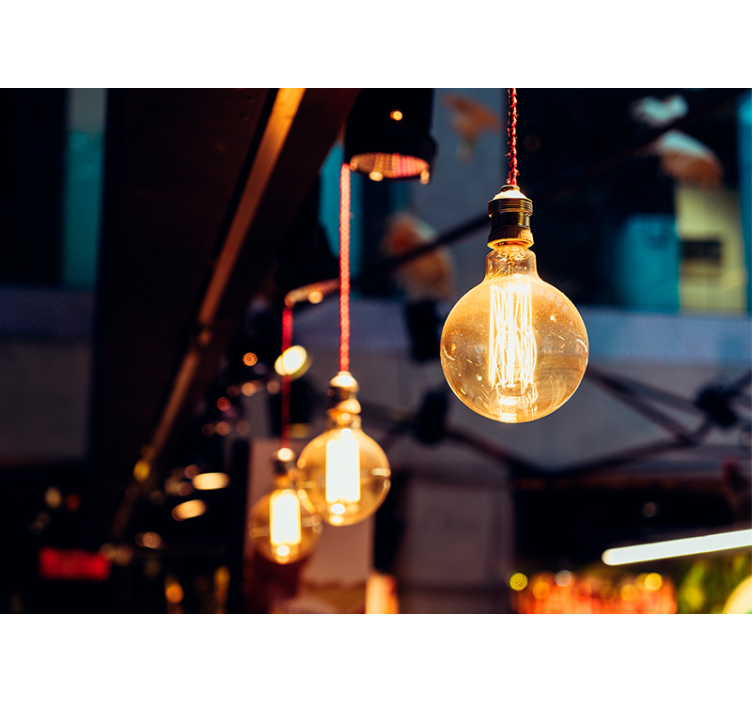 Fototapete texturen und muster vintage lichtleuchte - TenStickers