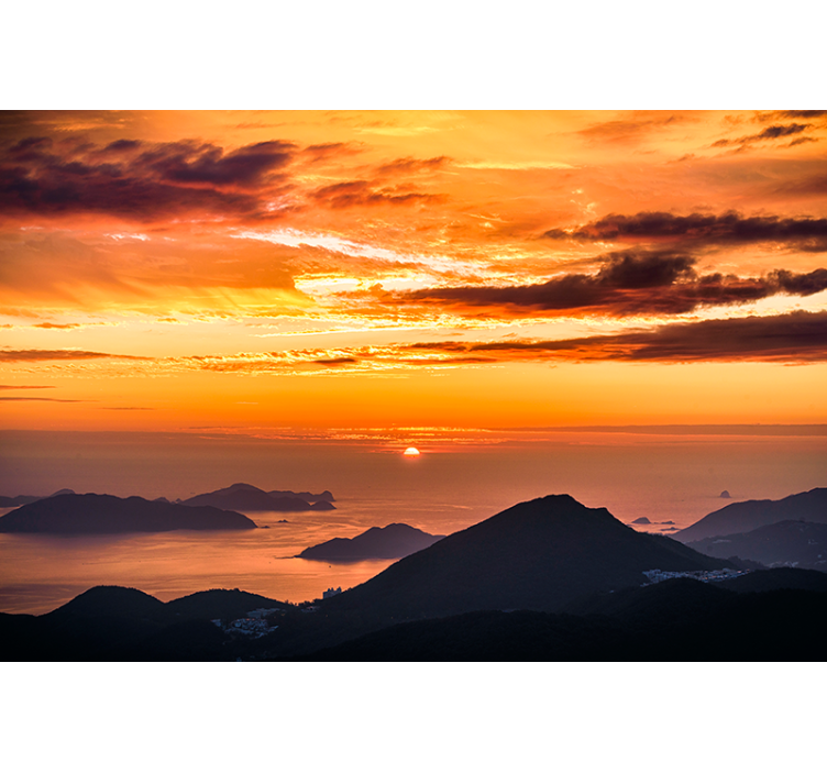 Fototapete landschaften sonnenuntergang über dem ozean - TenStickers