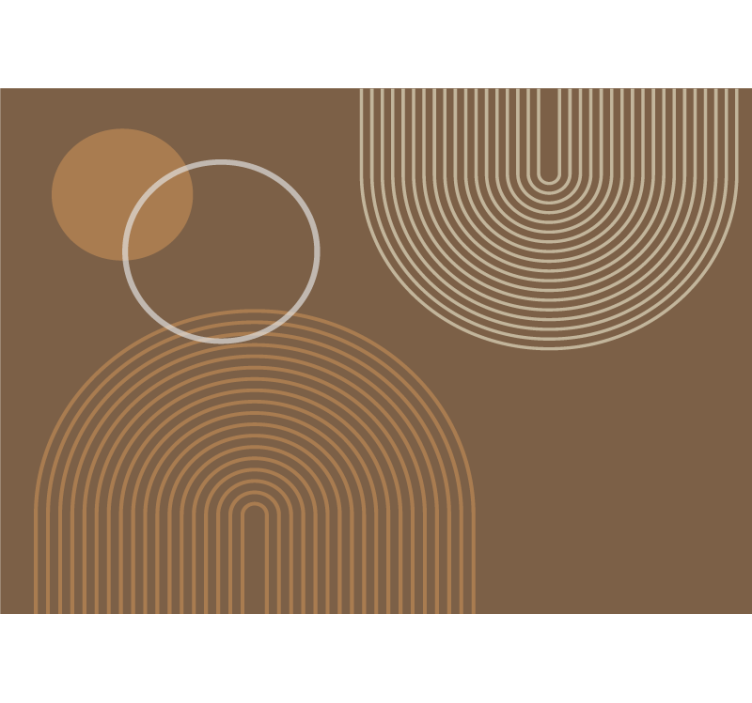 Fototapete abstrakt mit geometrischen kreismustern - TenStickers