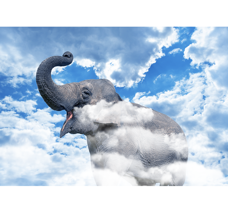 Fototapeten tiere elefant in den wolken - TenStickers