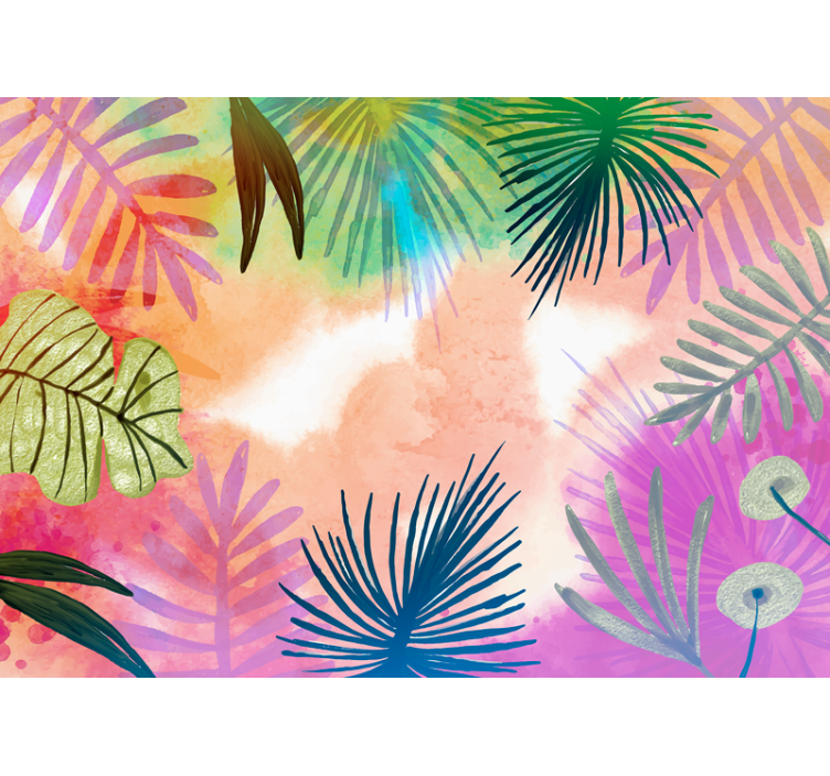 Fototapete natur mit tropischen blattdesigns - TenStickers