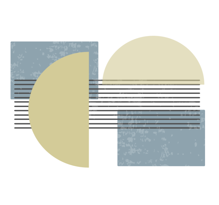 Fototapete kunst geometrische formen anordnung - TenStickers