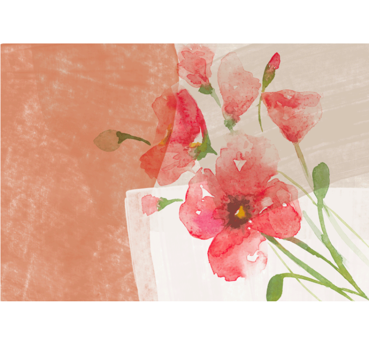 Fototapete blumen im aquarelldesign - TenStickers
