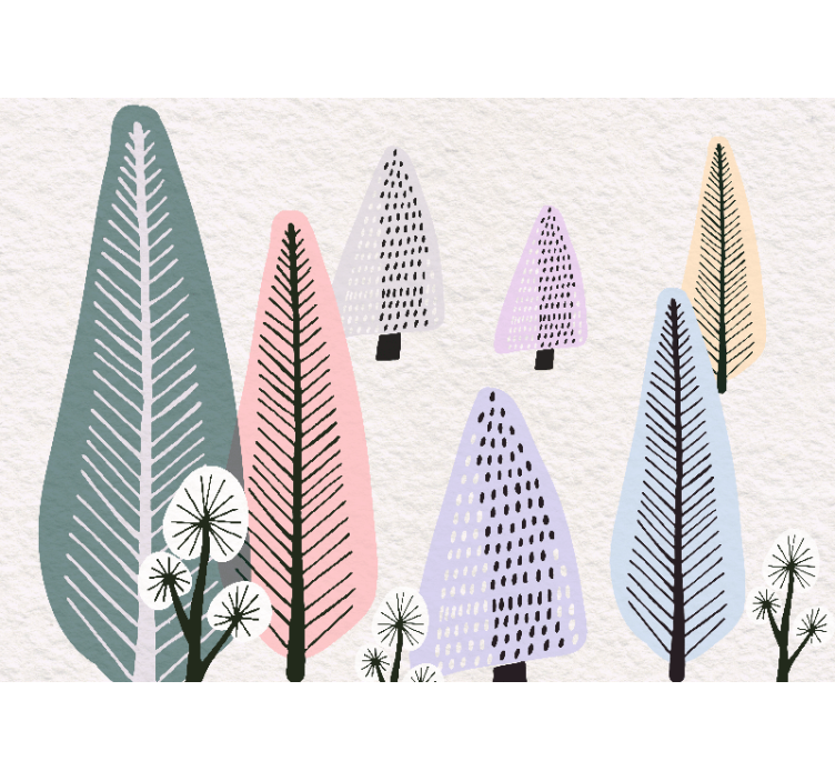 Fototapete baum mit ornamentalen blattmotiven - TenStickers